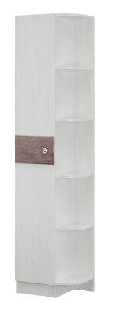 Шкаф торцевой Мадлен (ясень анкор светлый - дуб бомонд какао) 