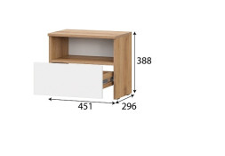 Тумба прикроватная Некст-1 (2 шт)