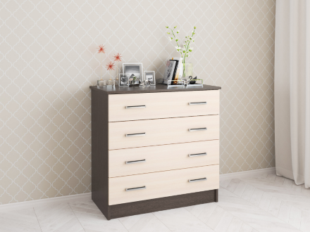 Комод Катрин-3, Венге/Дуб молочный 