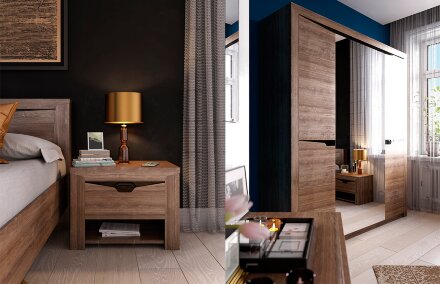 Спальня модульная Соренто, дуб Стирлинг 