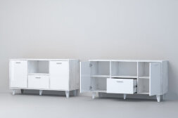 Модульная спальня ЭГО, бетон 3